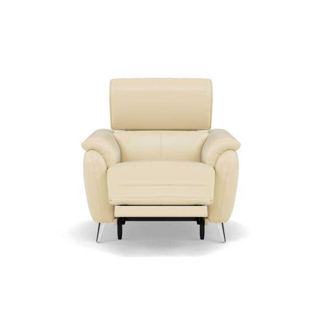 Sol Recliner Armchair - Power Recliner Armchair with Head Tilt Cat 60 - Cat-60/02 Montana Cool Cream - image 1