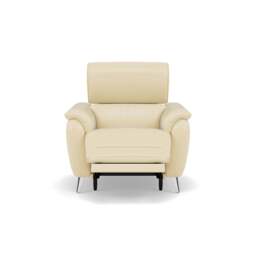 Sol Recliner Armchair - Power Recliner Armchair with Head Tilt Cat 60 - Cat-60/02 Montana Cool Cream