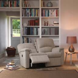 G Plan Chloe 2 Seater Recliner Sofa - 2 Seater Power Recliner Sofa Double Grade L - Power Recliner - L843 Cambridge Stone - thumbnail 2