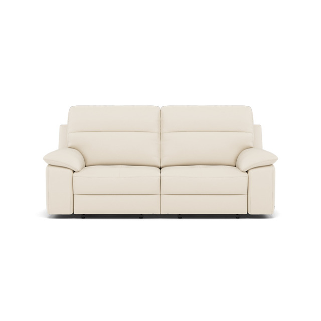 Nicoletti Vivaldi II 3 Seater Recliner Sofa - 3 Seater Double Power Recliner CB Torello - Power Recliner - Torello PS Bianco 93 - image 1