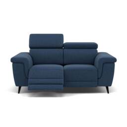 Sparta 2 Seater Recliner Sofa - 2 Str W/ 2 Power Recliner W/ 2 Ratchet Headrest Fabric - Power with Manual Headrest - KB-1290-UK Amigo Navy