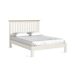 Elmstead White Slatted Low Foot End Bed - 4ft6 Slatted Low Foot End Bed Coconut White - Double