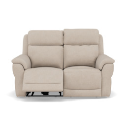 Juno 2 Seater Recliner Sofa - 2 Seater Sofa 2 Power Recliners Lumbar Support F8 - Power with Power Lumbar & USB - Hopsack Linen 70004 - thumbnail 3