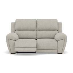 Echo 2 Seater Recliner Sofa - 2 Seater 2 Power Recliners Fabric - Power Recliner Power Footrest Headrest & USB - FAB-MIL-104 OYSTER - thumbnail 1