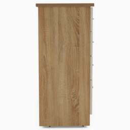 Catania Gloss 8 Drawer Twin Cabinet - 8 Drawer Twin Chest - Lincoln Walnut / Cream Gloss - thumbnail 4