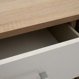 Catania Gloss 8 Drawer Twin Cabinet - 8 Drawer Twin Chest - Lincoln Walnut / Cream Gloss - thumbnail 6