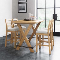 Navarre Bar Table - Bar Table Oak / Oak Veneer - thumbnail 2