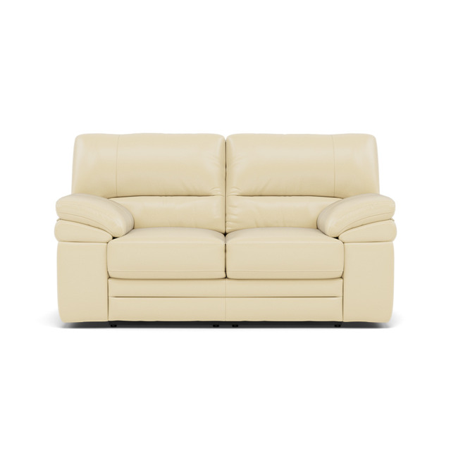 Gino 2 Seater Recliner Sofa - 2 Seater Power Recliner Sofa with USB Cat 60 - Power Recliner with USB - Cat-60/02 Montana Cool Cream - image 1