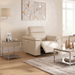 Nicoletti Rossini Recliner Armchair  - Power Recliner Armchair CB - Power Recliner with USB - Torello PS Bianco 93 - thumbnail 2