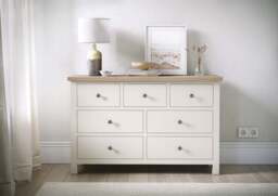 Elmstead White 3 Over 4 Drawer Chest - 3 Over 4 Drawer Chest Coconut White - thumbnail 2
