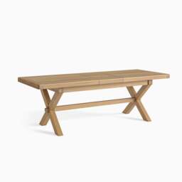 Navarre Cross Leg Extending Dining Table - Cross Leg Ext Dining Table Oak / Oak Veneer - thumbnail 3