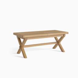 Navarre Cross Leg Extending Dining Table - Cross Leg Ext Dining Table Oak / Oak Veneer