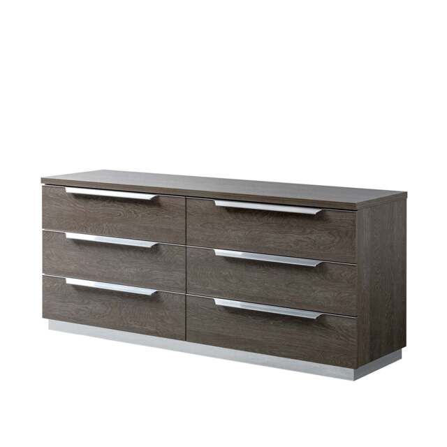 Kroma 6 Drawer Cabinet - 6 Drawer Double Dresser Silver Birch - Silver Birch - image 1