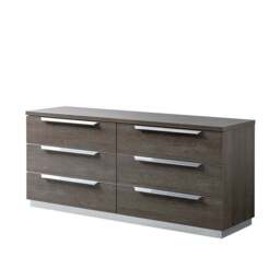 Kroma 6 Drawer Cabinet - 6 Drawer Double Dresser Silver Birch - Silver Birch