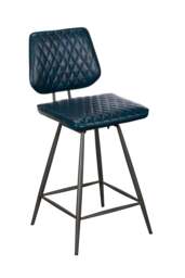 Starley Dark Blue Bar Stool - Bar Stool Dark Blue - thumbnail 2