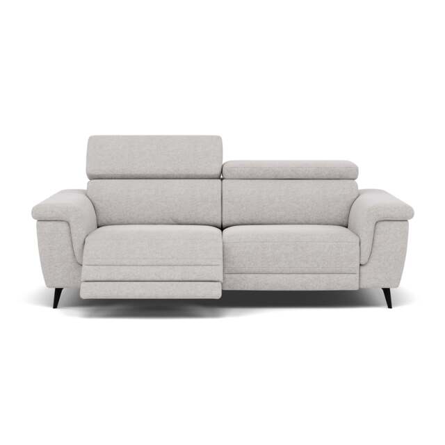 Sparta 3 Seater Recliner Sofa - 3 Str W/ 2 Power Recliner W/ 2 Ratchet Headrest Fabric - Power with Manual Headrest - KB-1280-UK Darwin Silver - image 1