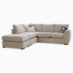 Amour Corner Sofa - Corner Group with Stool Chaise Left Grade D - Left Hand Facing - Pillow Back / Walnut / Aaron Nickel - thumbnail 2