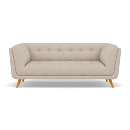 Siena 2 Seater Sofa - 2 Seater Sofa F8 - Hopsack Linen 70004 - thumbnail 2