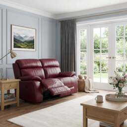 Galaxy 2 Seater Recliner Sofa - 2 Seater 2 Power Recliners Cat 20S - Power Recliner with USB - BXS-037C WALNUT - thumbnail 2