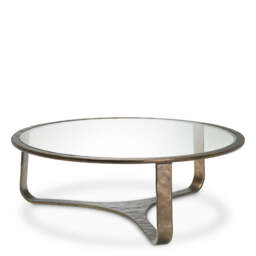 Eichholtz Coffee Table Bronze Finish  Clear Glass Top - Coffee Table Bronze Finish  Clear Glass Top