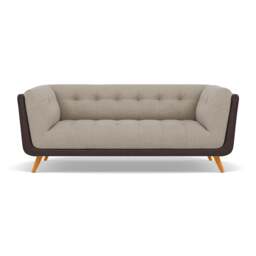 Siena Large 2 Seater Sofa - 2.2 Seater Sofa F8 + Cat 60 - Hopsack Linen 70004+Cat 60/08 - thumbnail 1
