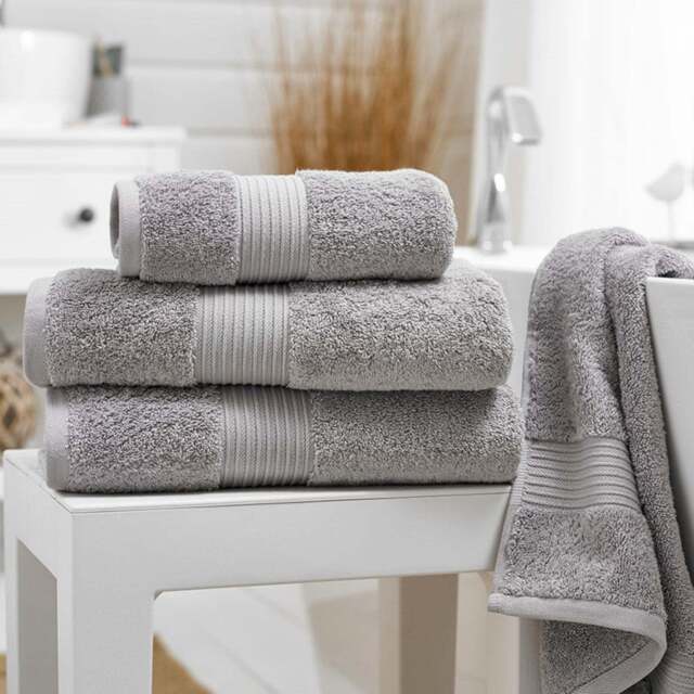 Bliss Grey Towel - Bliss Towel Cloud - Bath - image 1