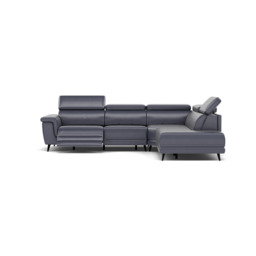 Sparta Corner Recliner Sofa - Combination 3 - Left Hand Facing Sofa Corner Group (Two Motors) Cat NL/O/S - Left Hand Facing - Power with Power Headrest & USB - NL5100 New York Dark Blue - thumbnail 1
