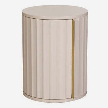 Saskia Bedside Cabinet - Bedside (Right) Soft Grey Painted / Brass - Right Hand - image 1