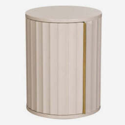 Saskia Bedside Cabinet - Bedside (Right) Soft Grey Painted / Brass - Right Hand - thumbnail 1