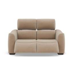 Beck 2 Seater Recliner Sofa - 2 Seater Sofa with 2 Power Recliners Fabric - Power Recliner with USB - FAB-CAN-170 MUSHROOM - thumbnail 1