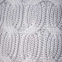 Chunky Marl Knit Silver Square Cushion - Chunky Marl Knit Silver Cushion 45x45CM - thumbnail 3