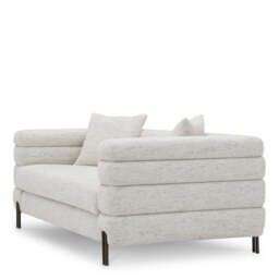 Eichholtz York 2 Seater Sofa Seashell Off-White With Bronze Legs - 2 Seater Sofa Seashell Off-White - thumbnail 5