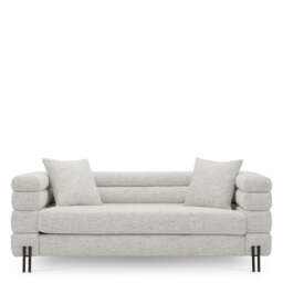 Eichholtz York 2 Seater Sofa Seashell Off-White With Bronze Legs - 2 Seater Sofa Seashell Off-White - thumbnail 3