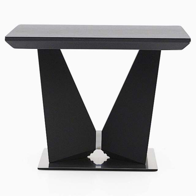 Palermo Side Table - Lamp Table Slate Grey Ceramic / Dark Grey - image 1
