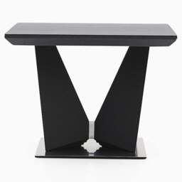 Palermo Side Table - Lamp Table Slate Grey Ceramic / Dark Grey