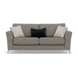 Chilton Small 3 Seater Sofa - 2.5 Seater Sofa Fabric - Chrome Feet / Barley Charcoal - thumbnail 1