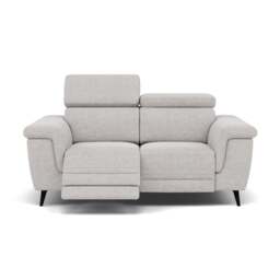 Sparta 2 Seater Recliner Sofa - 2 Str W/ 2 Power Recliner W/ 2 Ratchet Headrest Fabric - Power with Manual Headrest - KB-1280-UK Darwin Silver - thumbnail 1