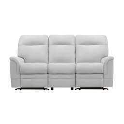 Parker Knoll Hudson 3 Seater Recliner Sofa - 3 Seater Power Double Recliner Plus with Headrest and Lumbar Grade B - Power with Power Headrest, Lumbar & USB - 50029-318 Baslow Stripe Gold - thumbnail 1