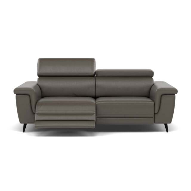 Sparta 3 Seater Recliner Sofa - 3 Str W/ 2 Power Recliner W/ 2 Ratchet Headrest Cat NL/O/S - Power with Manual Headrest - NL5101 New York Anthkacite Grey - image 1