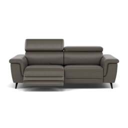Sparta 3 Seater Recliner Sofa - 3 Str W/ 2 Power Recliner W/ 2 Ratchet Headrest Cat NL/O/S - Power with Manual Headrest - NL5101 New York Anthkacite Grey