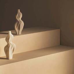Broc Sandstone Effect Organic Twist Vase - Broc Sandstone Effect Organic Twist Vase