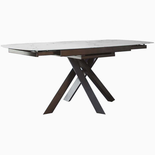 Avalon Motion Dining Table - Motion Dining Table 140/210cm Sintered Stone / Satin Grey - 140cm - image 1
