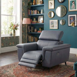 Sparta Recliner Armchair - Chair W/ Power Recliner W/ Ratchet Headrest Cat M/S - Power with Manual Headrest - M5655 Melbourne Dark Grey - thumbnail 2