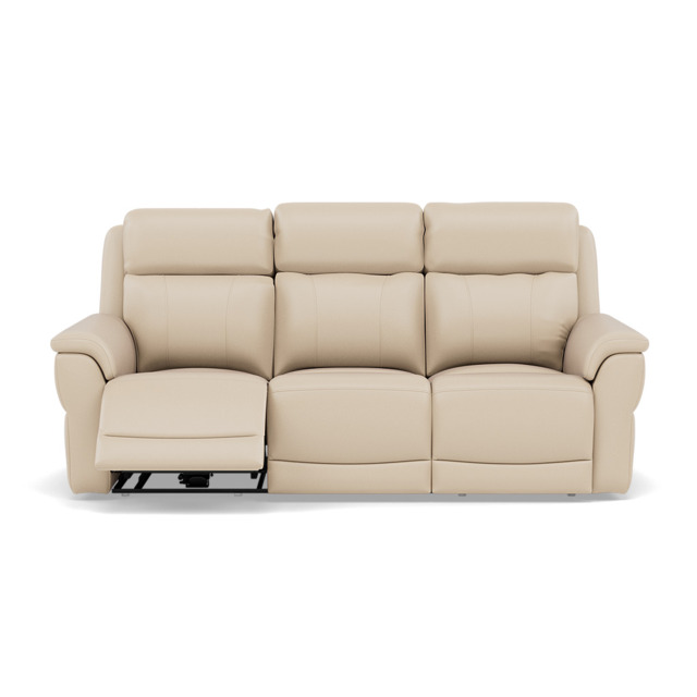 Juno 3 Seater Recliner Sofa - 3 Seater Power Recliner Sofa with USB Cat 60 - Power Recliner with USB - Cat-60/05 Montana Bone China - image 1