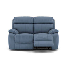 Galaxy 2 Seater Recliner Sofa - 2 Seater Sofa 2 Manual Recliners Fabric - Manual Recliner - BFA-MAD-08 PACIFIC BLUE - thumbnail 1