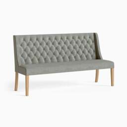 Navarre Button Back Bench - Button Back Sofa Beige Oak / Oak Veneer - Beige