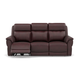 Juno 3 Seater Recliner Sofa - 3 Seater Sofa 2 Power Recliners Lumbar Support Cat 60 - Power with Power Lumbar & USB - Cat-60/15 Montana Ruby - thumbnail 1