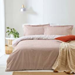 Hebden Brown Duvet Cover Set - Hebden King Size Duvet Set Pecan - thumbnail 1