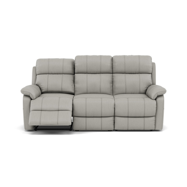 Fara 3 Seater Recliner Sofa - 3 Seater with 2 Power Recliners Cat 25S - Power Recliner with USB - NCS-251E GREY - image 1