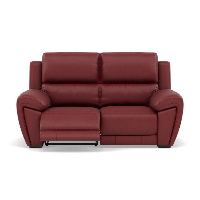 Echo 2 Seater Recliner Sofa - 2 Seater 2 Power Recliners Cat 25S - Power Recliner Power Footrest Headrest & USB - NCS-854C RUSTIC RED - image 1